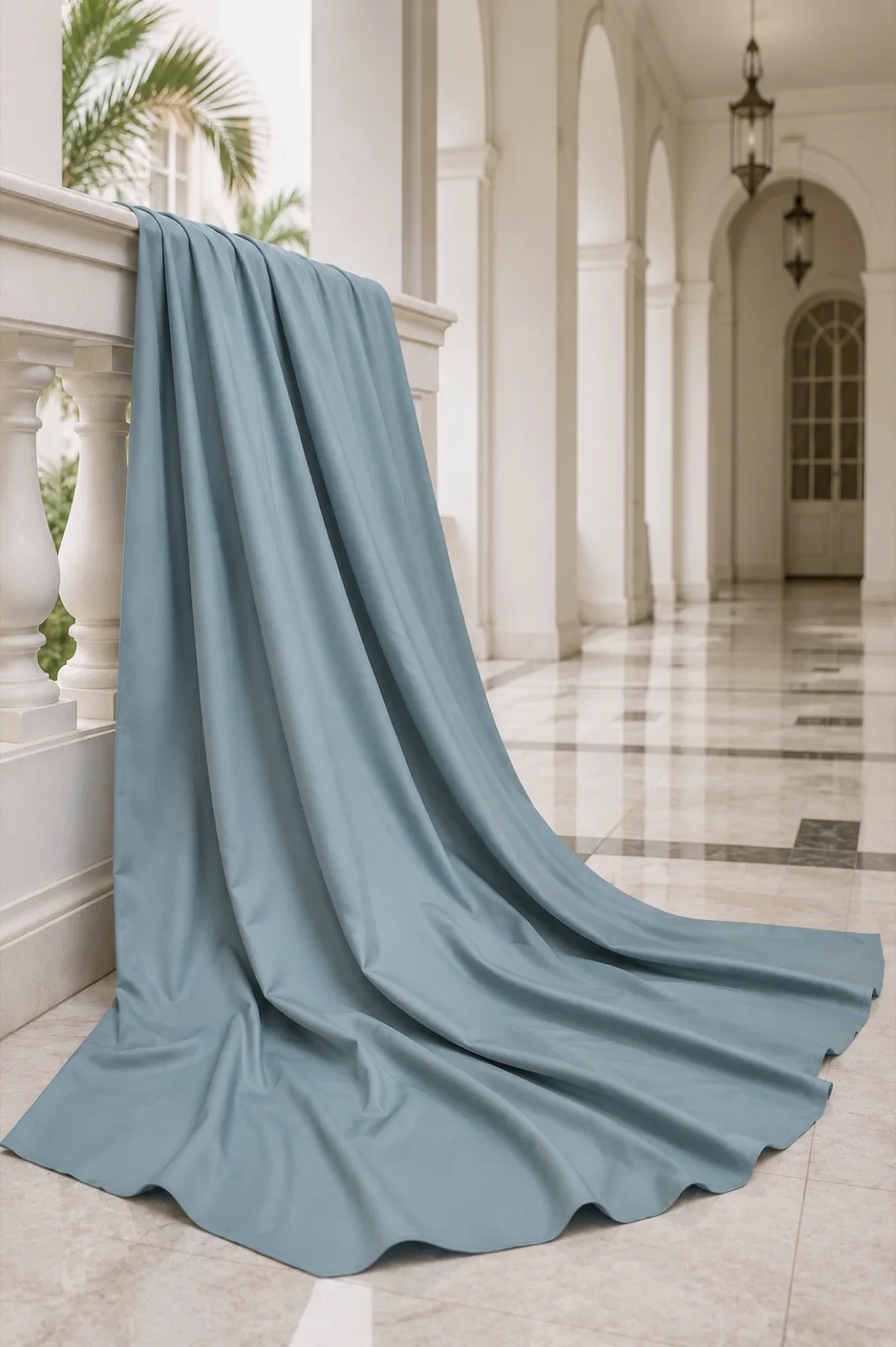 Cotton Fabric — Dusty Teal — view 2