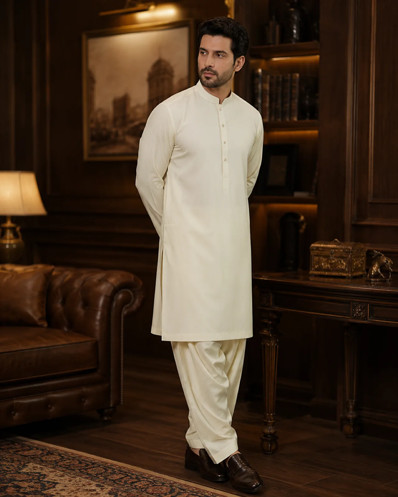 Cotton Fabric — Off White — view 1