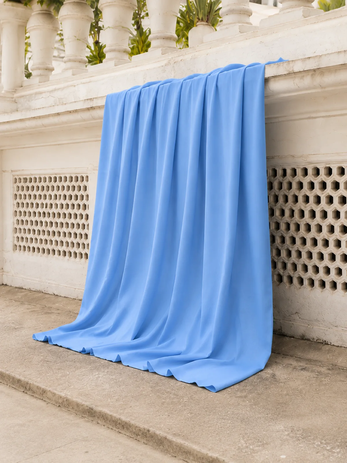 Cotton Fabric — Sky Blue — view 3