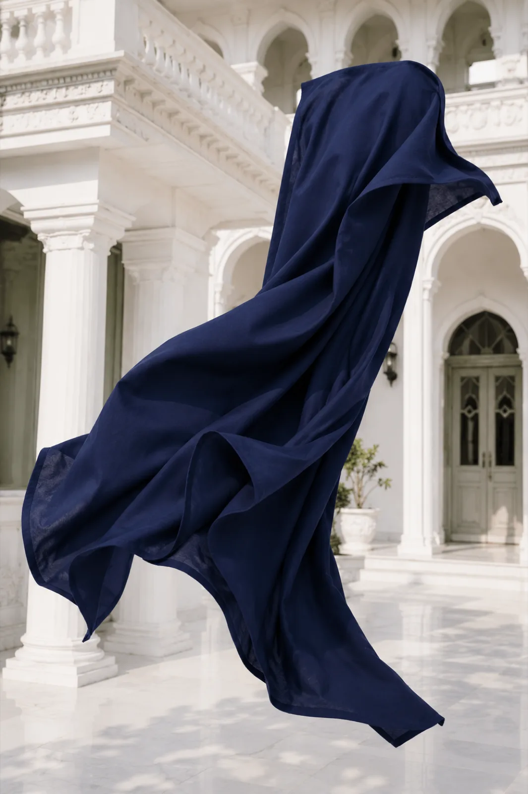 Cotton Fabric — Navy Blue — view 2
