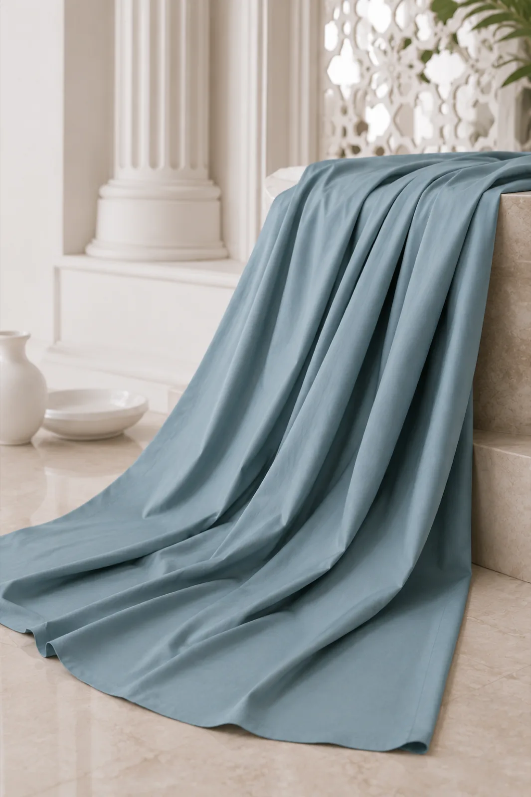 Cotton Fabric — Dusty Teal — view 3