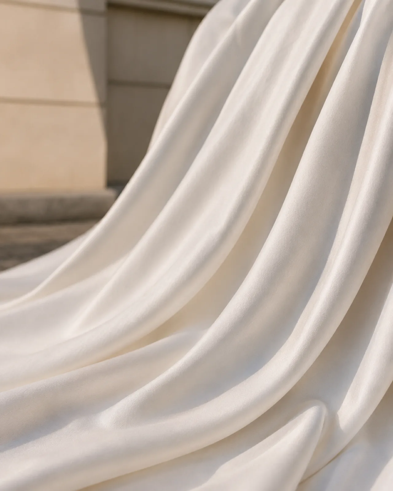 Cotton Fabric — White — view 3