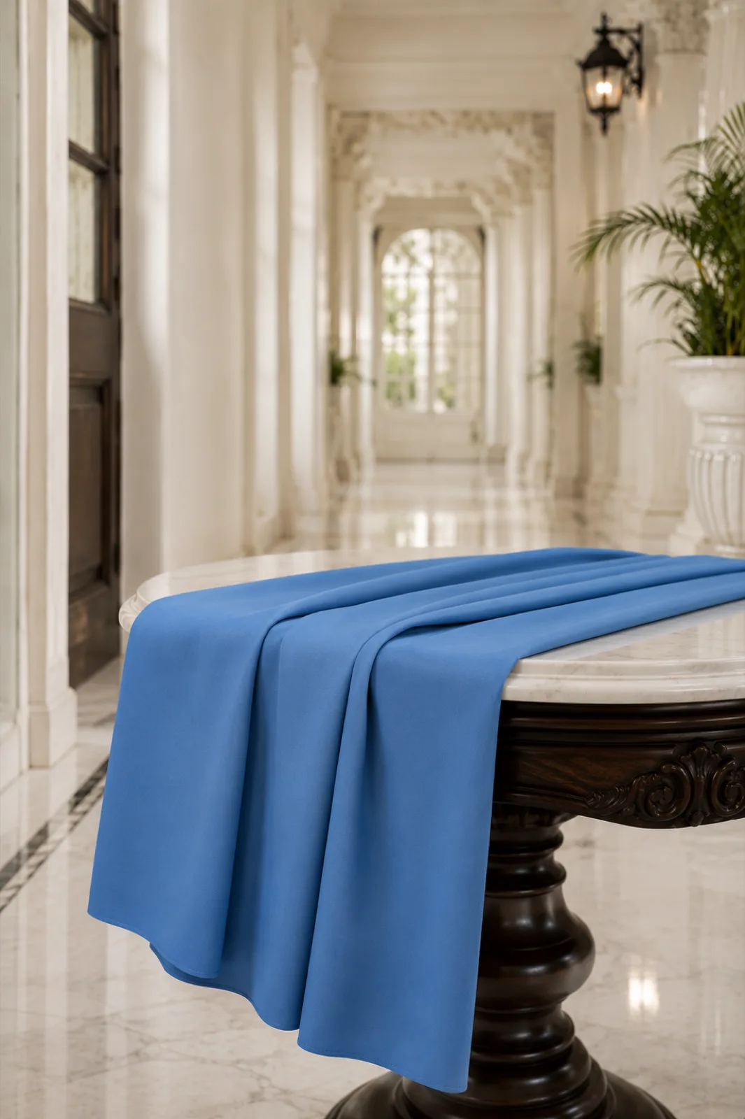 Cotton Fabric — Slate Blue — view 4