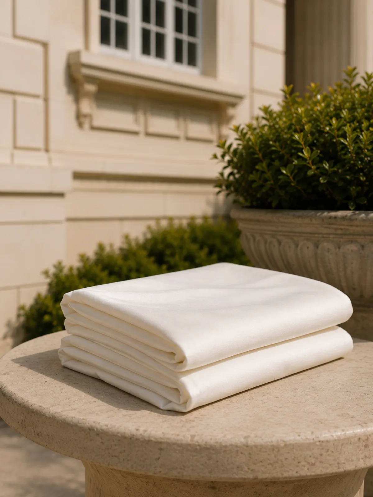 Cotton Fabric — White — view 4
